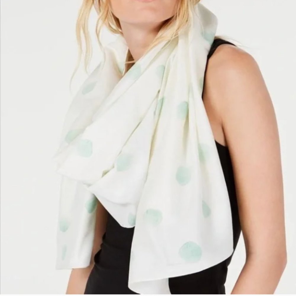 Eileen fisher polka dot scarf in calypso
